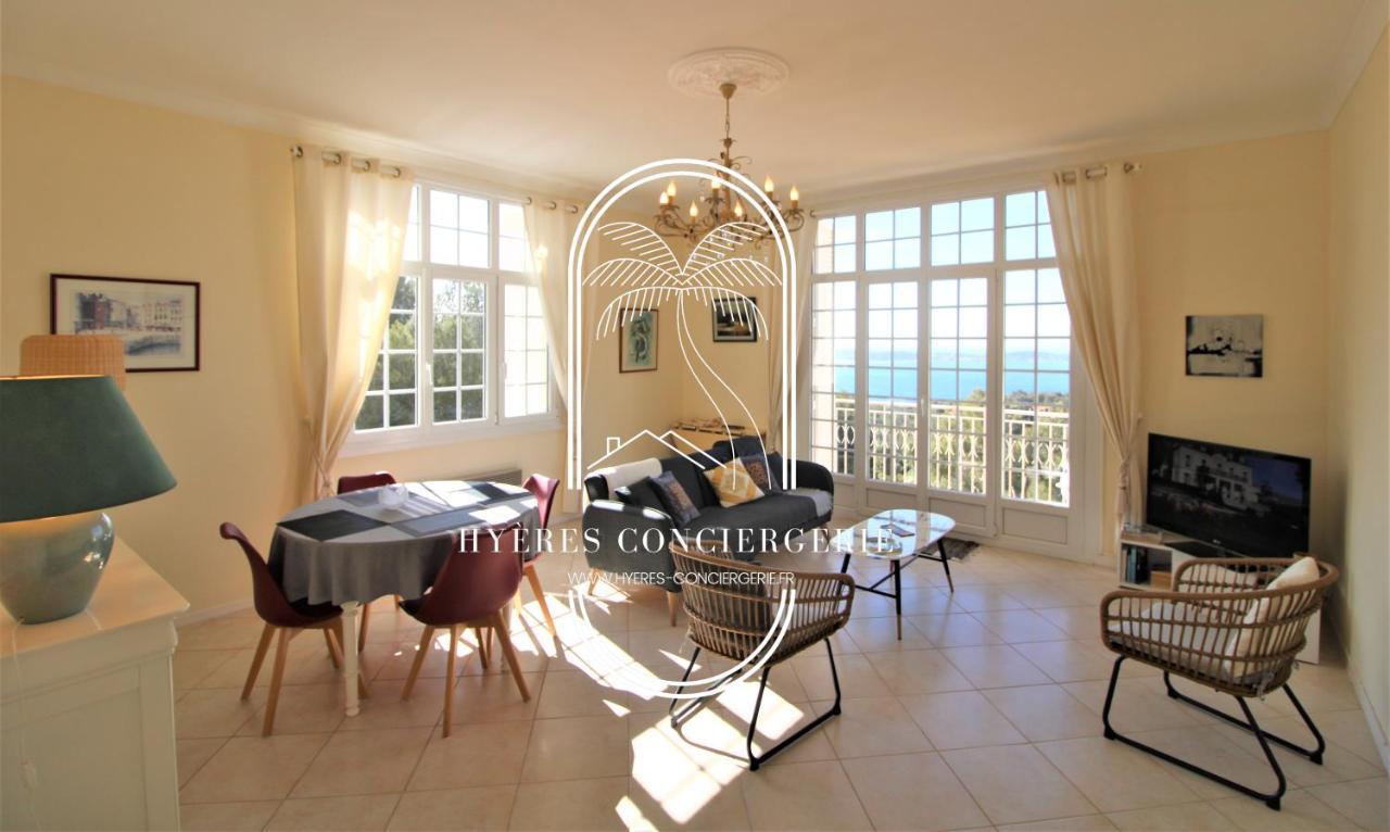 Ferienwohnung T3 Standing-Splendide vue mer - Piscine/Parking Hyères Exterior foto