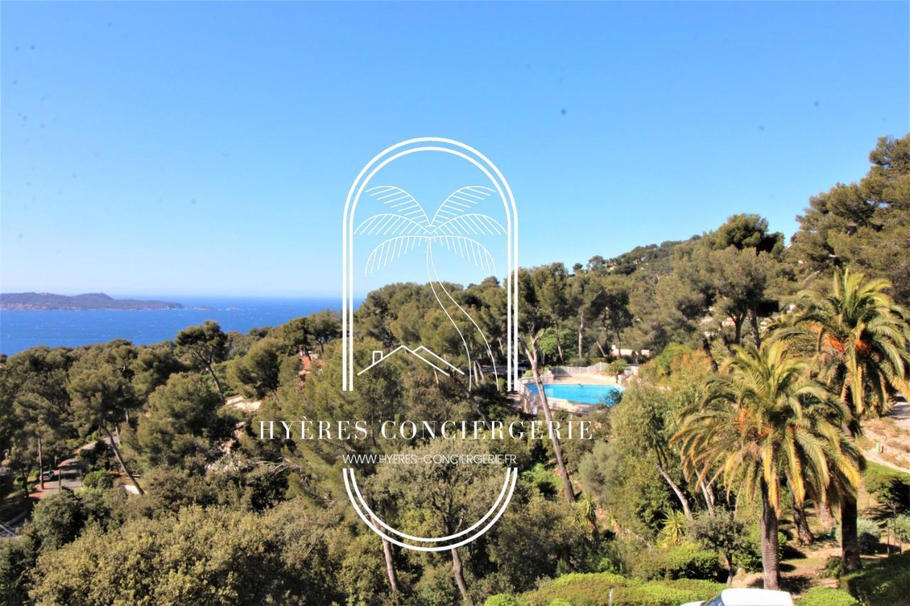 Ferienwohnung T3 Standing-Splendide vue mer - Piscine/Parking Hyères Exterior foto