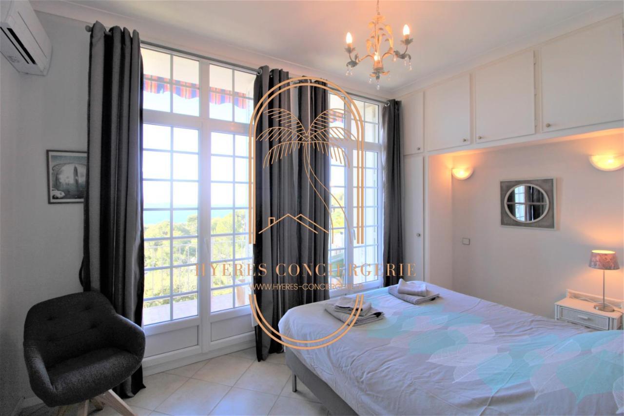 Ferienwohnung T3 Standing-Splendide vue mer - Piscine/Parking Hyères Exterior foto